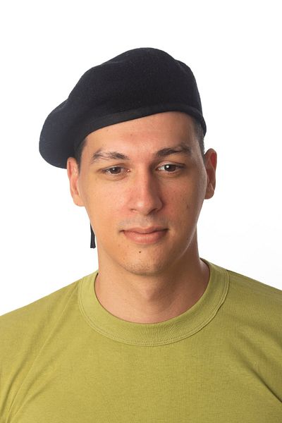 Burak Askeri Malzeme Black Colored Urbam Seta Cashmere Military Airsoft Side Beret