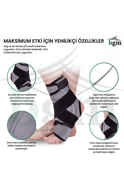 bgm Ligament Supported Bracelet Gray High Quality 8 Bandage Ligament Supported Bracelet