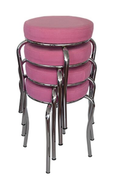 Ankhira Tabure (4 ADET) (MONTELİ GÖNDERİM) Krom Ayaklı, Taytüyü Kumaş, Metal ...