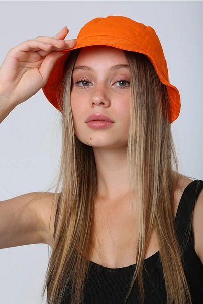 Remsa Mayo Orange Cotton Bucket Hat - RŞ-110