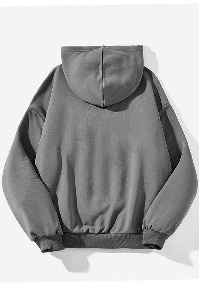 Benisengiydir GraY Oversize Hooded Star Printed Women's Sweatshirt