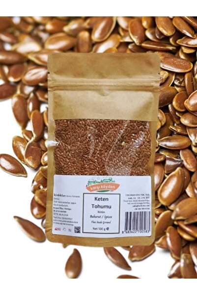 Karşı Köyden Keten Tohumu Bütün (flax Seeds Grain) 100 G / Kolajen Maske Için