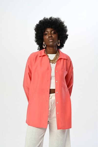 Orfeo Negro OVERSIZE CUT PLAIN COLOR SHIRT