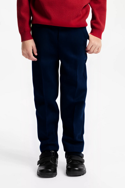 BayBayan Еластичні та зручні шкільні брюки синього кольору для старшої школи ...