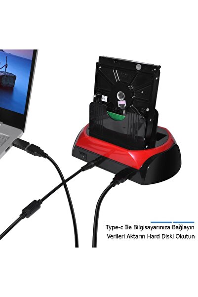 TechTic Harici Usb 3.0 Docking Combo Kart Okuyucu 2.5 / 3.5 Ide Sata Hdd Station