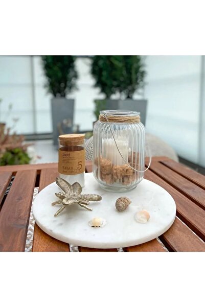 MALASH شفاط ديكور من الرخام الطبيعي مقاس متوسط 25 سم