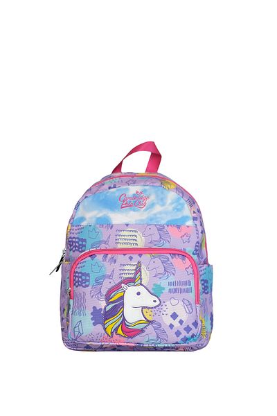 Cambridge Polo Club Unicorn Patterned Girl's Kindergarten Bag - Front Pocket