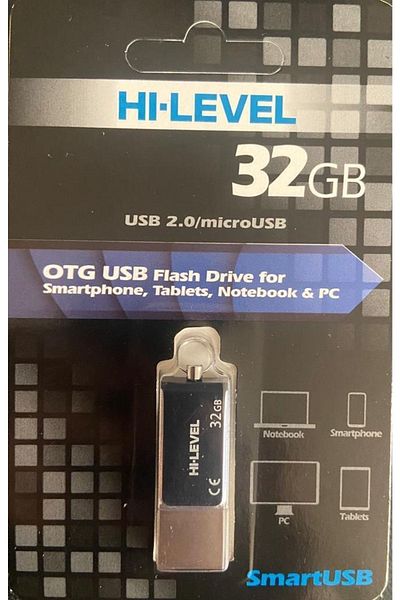 Hi-Level USB عالي المستوى بسعة 32 جيجابايت، ذاكرة فلاش USB للهاتف والكمبيوتر على الوجهين