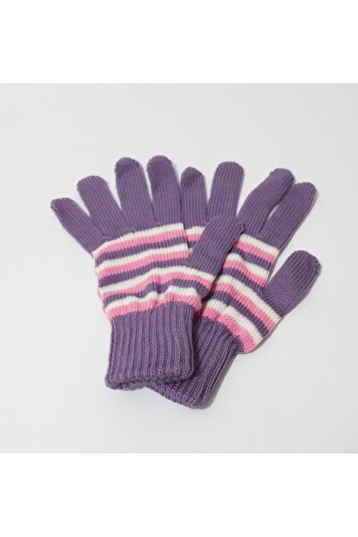 renkli çiçekler Жіночі рукавички Фіолетові Білі Жіночі рукавички в рожеву смужку