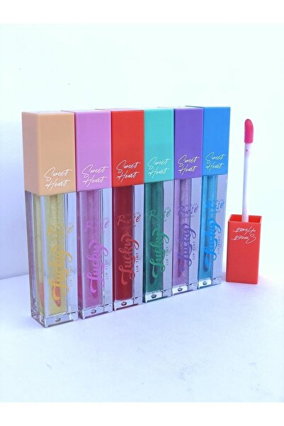 Roesıa Rose Cosmetics Rose 6'lı Lucky Simli Dudak Renklendirici - Lucky Glitter Lip Tınt