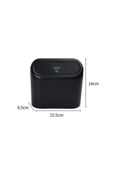 sogex Portable Car Trash Can - Portable Lid Organizer Push Bucket