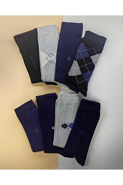 SOYTEMİZ Men's Socks 8 Pairs Patterned