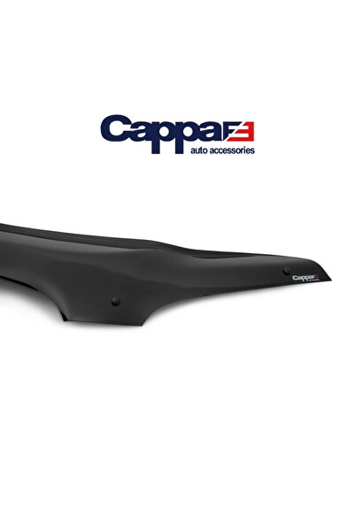 Cappafe Ford Transit Ön Kaput Koruyucu Rüzgarlığı 4mm Akrilik (ABS) Piano Black 2019 Ve Sonrası