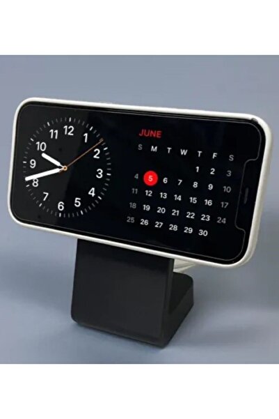 Genel Markalar Iphone Modelleri ile uyumlu MagSafe Standı Mıknatıslı Beyaz Be...