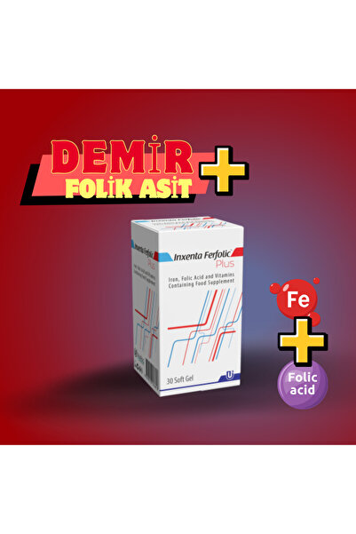 INXENTA Ferfolic Plus 30 Soft Jel Ferrous Bisglisinat - Demir