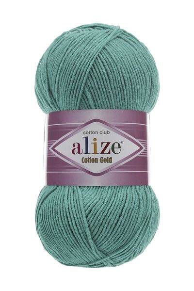 Alize 5 bucăți de fire de tricotat manual din bumbac auriu Cod de culoare 610 verde smarald