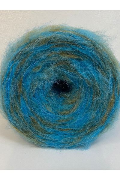 göçer Moher florya 2,2, mm turquoise, khaki yumps with a transition 100 g