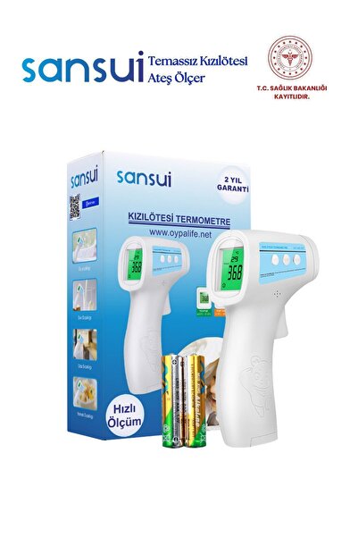 oypa medikal Oypa Life Temassız Ateş Ölçer Vücuttan Ve Alından Kızılötesi Termometre
