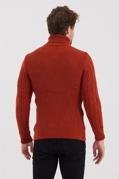 Tarz Cool Men's Tile Knitted Patterned Knitwear Sweater-trz8146r25s