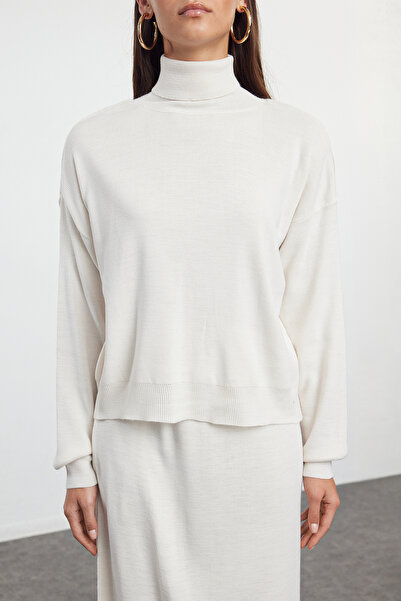 Trendyol Collection Kő garbós kötöttáru szoknyával alsó-felső szett TWOAW24AU00035