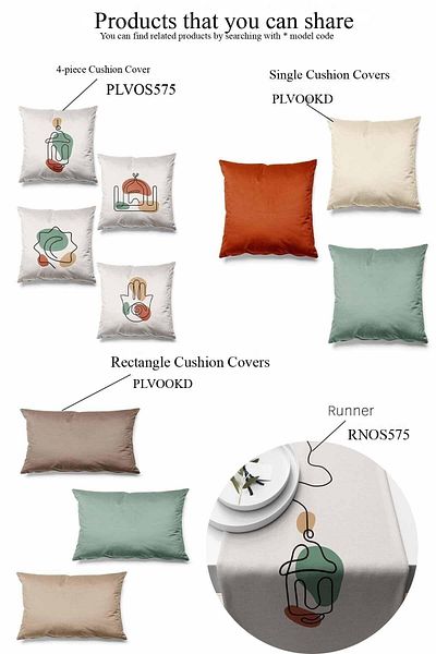 Pilloveland Double Sided Printed Ramadan Line Patterned Set of 4 Suede Throw Pillow Cover Ramadan Kareem