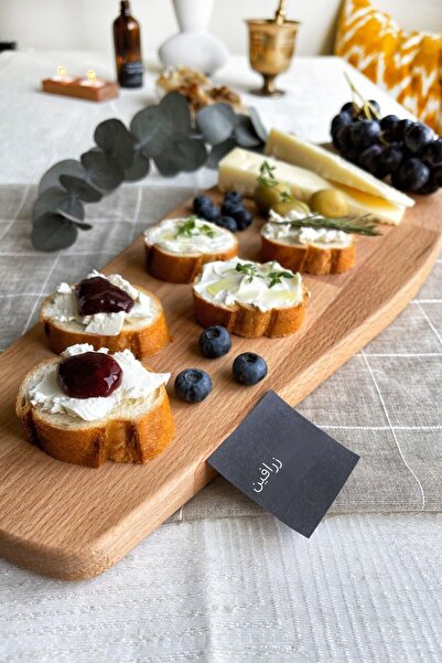 NOBLERAVEN DESIGN لوح تقديم خشبي، طبق تقديم خشبي، طبق جبنة خشبي، لوح تقطيع كبير، خشب زان