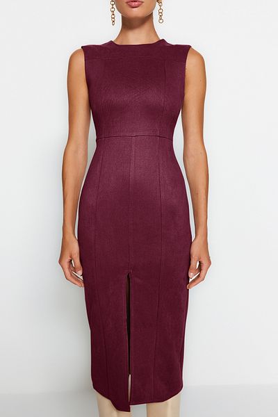 Trendyol Collection Lila Midi-Webkleid – TWOAW24EL00321