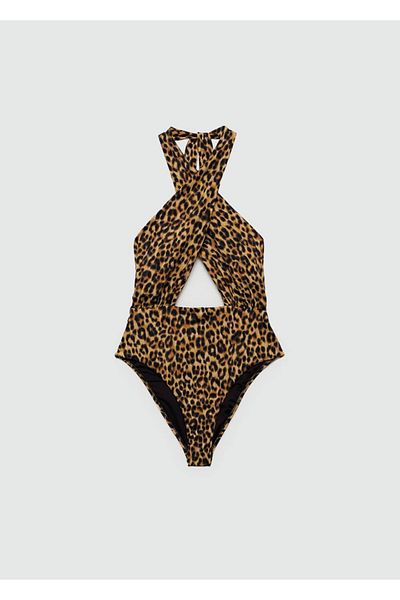 MANGO Woman Costum de baie elegant cu imprimeu leopard