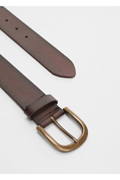 MANGO Man Ремінь з вичиненої шкіри