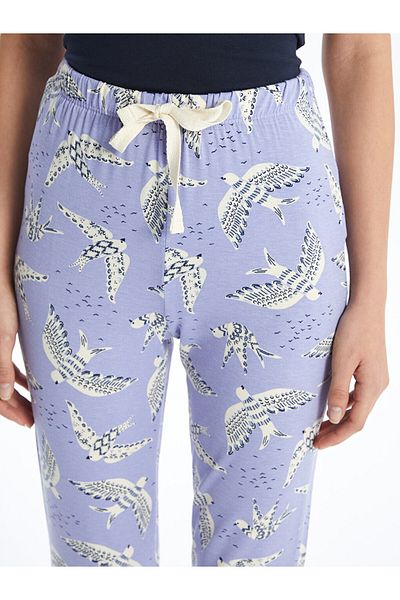 LC Waikiki Pantaloni de pijama de damă cu model - talie elastică