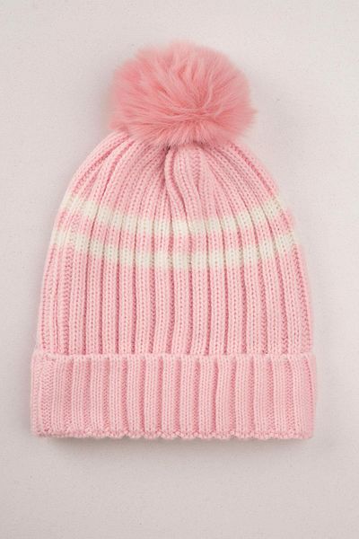 zepkids Striped Pink Color Beret