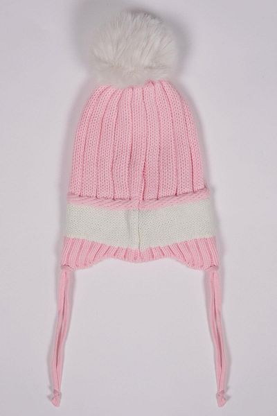 zepkids Light Pink Color Beanie with Teddy Bear
