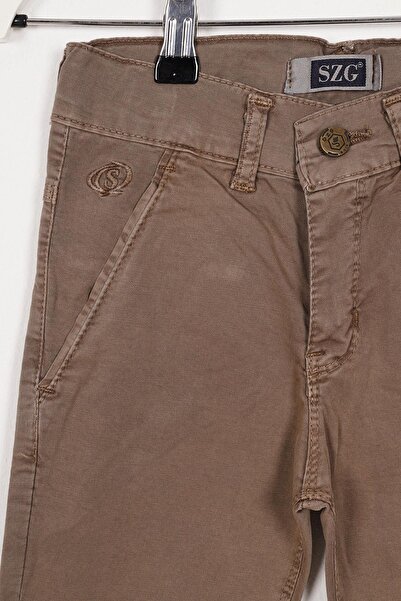 zepkids Earth Color Boy's Gabardine Trousers with Back Pocket