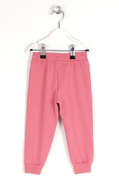 zepkids Dried Rose Color Girl's Tracksuit with Elastic Waist and Single Bottom