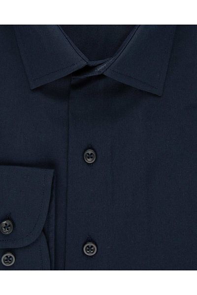 SÜVARİ Ανδρικό πουκάμισο Süvari Slim Fit Navy Blue Plain