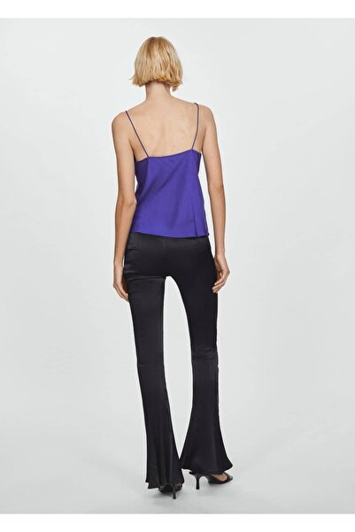 MANGO Woman Plisovaná krajková halenka