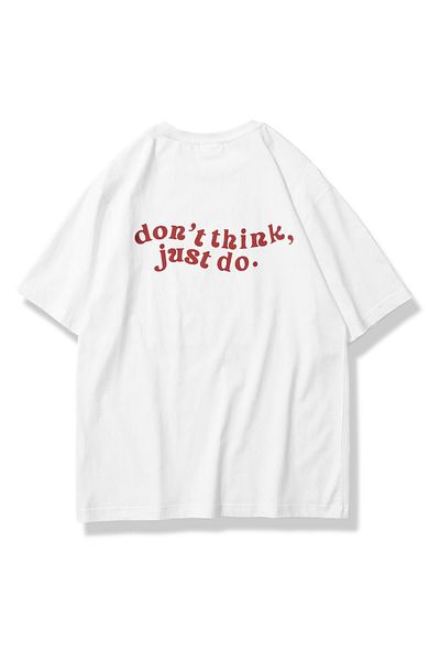 Trendiz Λευκό μπλουζάκι Unisex "Don't Think Just Do".