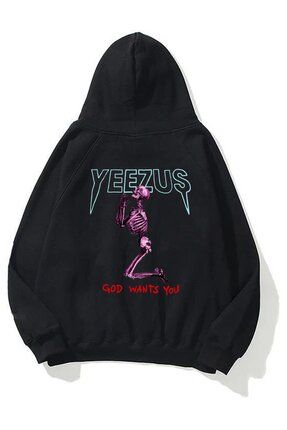 Trendiz Unisex God Wants You Yeezus Siyah Sweatshirt Hoodie Fiyat Yorumlar Trendyol