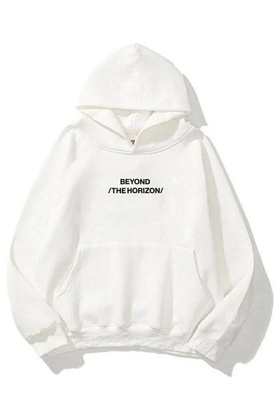 Trendiz Unisex φούτερ Beyond The Horizon Hoodie White