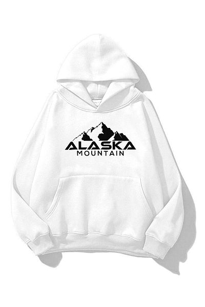 Trendiz Unisex φούτερ Alaska Hoodie White