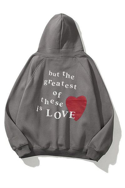 Trendiz Unisex mikina Hope Love Anthracite