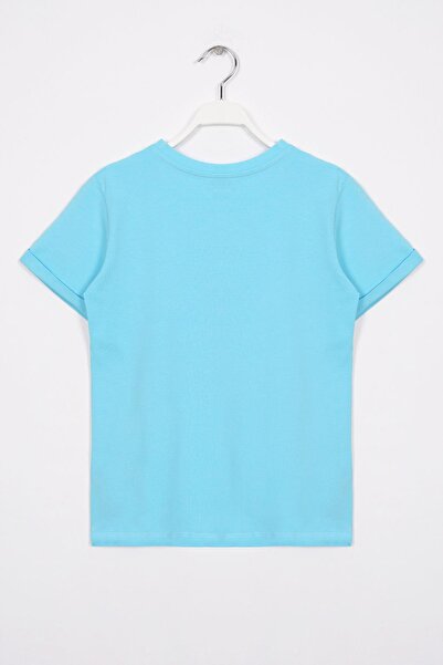 zepkids Дівчача футболка з принтом Just Be Cool, синя