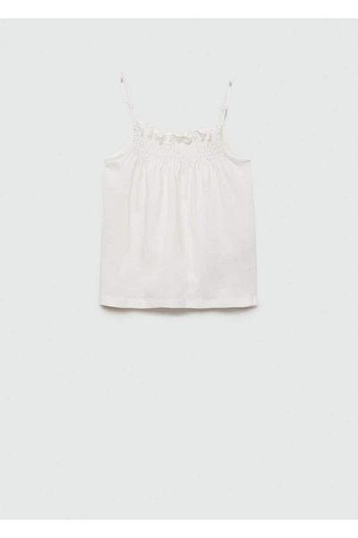MANGO Kids Tricou Alb Pentru Copii