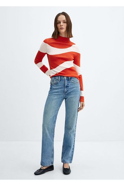 MANGO Woman Perkins collar knitwear sweater