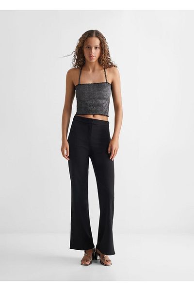 Mango Teen Tricou de culoare argintie pentru copii