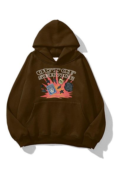 Trendiz Φούτερ Unisex Out Of Service - Καφέ