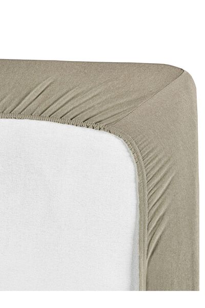 Elavia Home Beige Cotton Double Bed Sheet 160x200