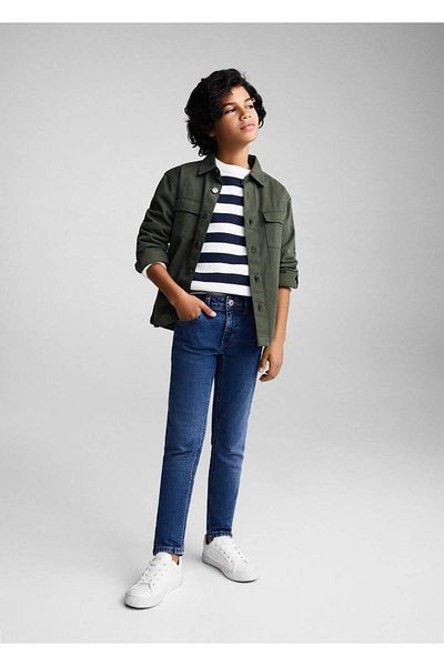 MANGO Kids Blugi Albastru Pentru Copii