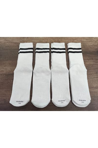 Leement socks Унисекс спортни чорапи с неплъзгаща се подплата - 4 чифта долна част, памучна основа, кърпа, противоплъзгаща подплата