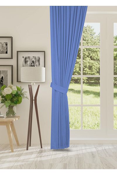 cheap's home Indigo Blue Velvet Sparse - Honeycomb Texture, Pleated Background Curtain (1 x 2)